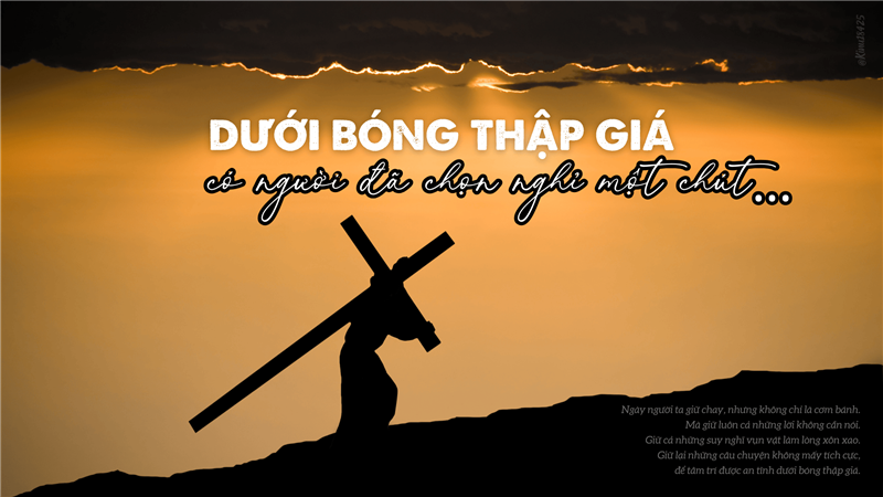 Dưới bóng thập giá, có người đã chọn nghỉ một chút… (GH)